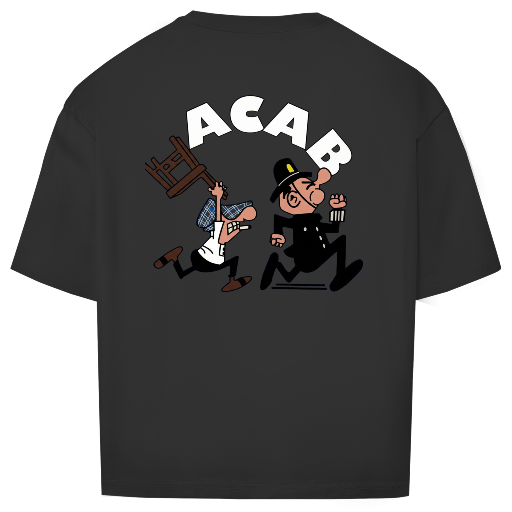 Oversize T-Shirt I Old School ACAB I Backprint